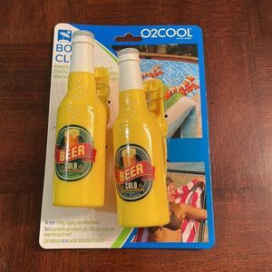 Beer Bottle design Beach Poolside Camping Boating  Towel Boca Clips